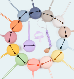 Estuche Portátil de Silicona de Grado Alimenticio Libre de BPA para Chupetes, Soporte para Chupetes de Bebé con Bolsa para Mordedores, Suministros para Bebés - Product Image 1