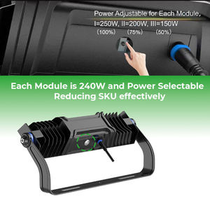 ไฟสนามสเตเดียม LED กำลังสูง 1000W สวิตช์เปิด-ปิดได้ ความสว่างพิเศษ 140LM/W สำหรับภายนอกอาคาร 90-305V ปรับความสว่างได้ เหมาะสำหรับสนามกีฬา - Product Image 3