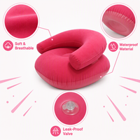 Canapé gonflable ergonomique en PVC floqué épaissi avec accoudoirs, fauteuil inclinable individuel en forme de U pour la maison et les voyages