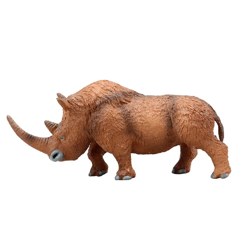 Figuras de animales de Safari de plástico, Mini rinoceronte, modelo educativo, bosque realista, Animal salvaje, juguete