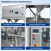 Machine d'emballage automatique de sachets préformés pour granulés, machine d'emballage de sachets Doypack à fermeture éclair pour noix, graines, céréales, aliments pour animaux de compagnie