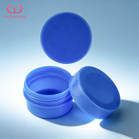 Pot vide rond pour rouge à lèvres et baume à lèvres ABS/PS/PET, bleu brillant, avec filetage à vis, logo personnalisé, OEM, vente en gros, directement de l'usine