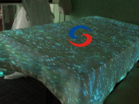 Nappe en fibre optique à changement de couleur LED, contrôle par application, éclairage pour décoration de mariage et de fête, vente en gros