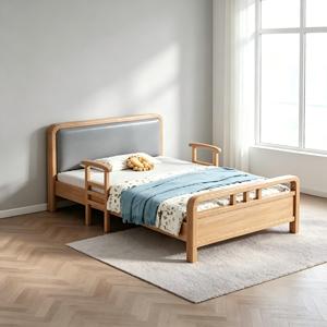 Cama de Enfermería Moderna de Alta Calidad, de Madera Sólida, con Barandilla de Seguridad, Plataforma Doble para Cuidado en el Hogar de Personas Mayores - Product Image 4