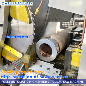 High-Speed Volautomatische Cirkelzaag <span class=keywords><strong>Machine</strong></span> Voor Roestvrij Staal & Metalen Bar Snijden Uitgerust Met Plc Pomp Motor - Product Image 5