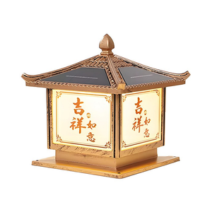 โคมไฟเสากลางแจ้งขนาดใหญ่สไตล์จีนทำจากวัสดุ ABS, โคมไฟเสาที่ทันสมัย, ไฟ LED กลางแจ้งประตูหน้า - Product Image 1