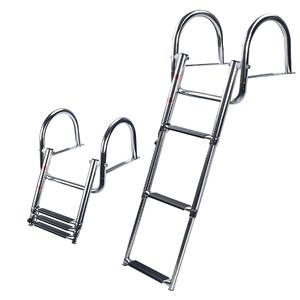 <b>Telescopic</b> <b>Folding</b> Stainless Steel Boarding <b>Ladder</b> Cross-Border E-Commerce Marine Hardware Arched Handrail Launching <b>Ladder</b> - Product Image 1