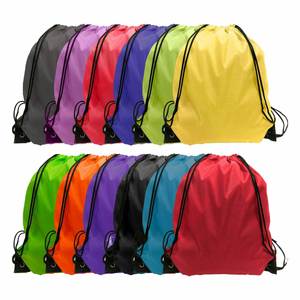 Hot Sale Waterproof Polyester Nylon Gym Drawstring <b>Backpack</b> Bags with Your Custom logo - Product Image 1