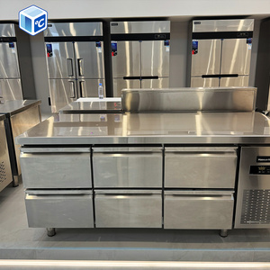 Refrigerador Comercial de Doble <span class=keywords><strong>Puerta</strong></span> y 6 Cajones, Estilo Bajo Mostrador, para Cocina, Venta al Por Mayor, MOQ <span class=keywords><strong>1</strong></span>, OEM - Product Image 1