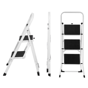 Escalera plegable de 2 escalones de <span class=keywords><strong>Vigo</strong></span> de diseño industrial moderno, acero negro certificado para uso en el hogar, la cocina y el almacén - Product Image 2