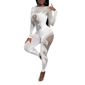 Nouvelle conception de combinaisons sexy en maille à manches longues, bodystockings, combinaisons en résille, lingerie pour femmes - Product Image 5