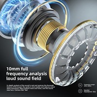 Earphone Nirkabel XG15 Baru untuk 5.0, Model Pribadi Dual-Ear TWS IPX4 Tahan Air, Lampu Bernapas, In-Ear untuk Olahraga