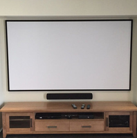 Écran de projection fixe 84-250 pouces 16:9 4K HD ALR Gris Cristal Blanc Doux pour Cinéma Domestique Intérieur