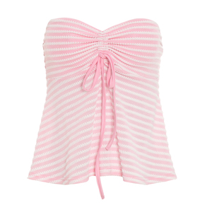 Viviblook Y26TP160 – Nouveau débardeur d'été décontracté sans bretelles avec cordon de serrage pour femme - Product Image 6