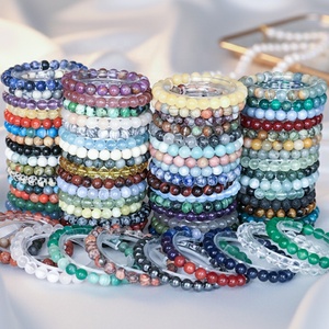 Braccialetto di Cristallo Naturale Curativo, Bracciali con Perline Rotonde in Pietra Preziosa, Gioielli alla Moda all'Ingrosso <span class=keywords><strong>per</strong></span> Regalo di San Valentino e <span class=keywords><strong>Festa</strong></span> <span class=keywords><strong>della</strong></span> <span class=keywords><strong>Mamma</strong></span> - Product Image 1