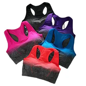 New Best Selling Fitness Product Women Fitness Bra Custom Sports Training Customized Sublimated Pattern seamless breathable bra