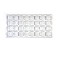 Plateau à semis transparent personnalisé à 32 cellules, grande cavité carrée, emballage blister recyclable