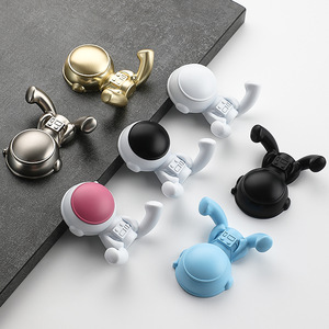 Novelty Astronaut <b>Coat</b> <b>Hook</b> Wall Mounted ABS Removable Entryway Wardrobe Shoe Cabinet <b>Hook</b> Single Double Groove - Product Image 1