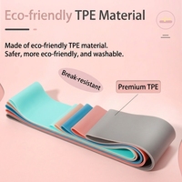 Bandas de Resistencia de TPE Resistentes, Duraderas y Ecológicas, Impermeables, para Glúteos, Piernas, Ejercicios de Sentadillas, Entrenamiento de Fuerza, Yoga