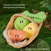 Fruit Series Eco-vriendelijk katoenen pluche knuffel speeltje voor huisdieren, makkelijk schoon te maken, zacht, huidvriendelijk katten speeltje, knisperend papier, interactief, voor de tanden