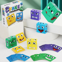 Juego de Mesa de Cubos Cambiantes de Rostro para Niños, Juego Educativo de Pensamiento para 4 Jugadores, Batalla entre Padres e Hijos, para Niños de 3 Años en Adelante