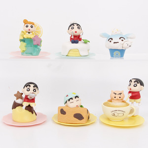 Nuevos Productos, 6 Crayones de Postre para el Té de la Tarde, Pequeños, Nuevos, Muñeco de Nohara Shinnosuke, Modelo de Pastel, Decoración de Huevo Sorpresa - Product Image 1