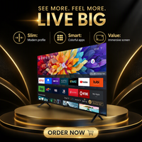 Televisor LED Inteligente Android TV con WiFi 6, Pantalla LCD HDTV de 24 Pulgadas y 60Hz para Entrada de Señal, Pantalla Ancha