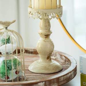 Commercio all'ingrosso vintage iron art black bird cage portacandele gold flower stand ornamenti da tavola matrimonio centrotavola di natale decor - Product Image 4