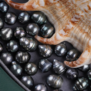 Bán Buôn Ngọc Trai 9-10Mm Tahiti Tự Nhiên Màu Đen Nước Mặn Lỏng Ngọc Trai Để Bán - Product Image 2