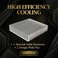 Radiateur de refroidissement Everflow personnalisé haute puissance et haute densité avec insert dentaire, découpable à volonté, en alliage d'aluminium, origine Chine, 1 pièce