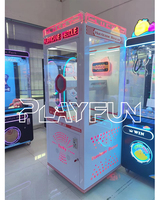 Machine de jeu d'arcade à monnayeur pour attraper les billets et les pièces, avec prix surprise et thème de sauvetage Hurricane
