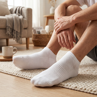 Chaussettes courtes en coton blanc pour femmes, personnalisées, 200N, fines, athlétiques, décontractées, pour la course à pied et la gym