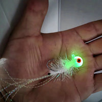 Têtes de jig lumineuses en plumes bioniques 2g 3.5g 5g 7g 10g, hameçons phosphorescents avec fibres pour la pêche à la truite et en ruisseau
