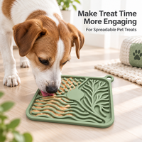 Tapis de léchage personnalisé en silicone pour animaux de compagnie, avec ventouse, multi-textures, pour alimentation lente, OEM ODM Marque Privée