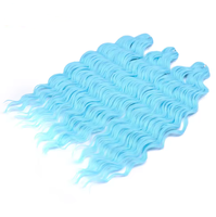 Extensions de cheveux synthétiques Anna de qualité supérieure, résistantes à la chaleur, ondulées, blondes, torsadées, bouclées au crochet