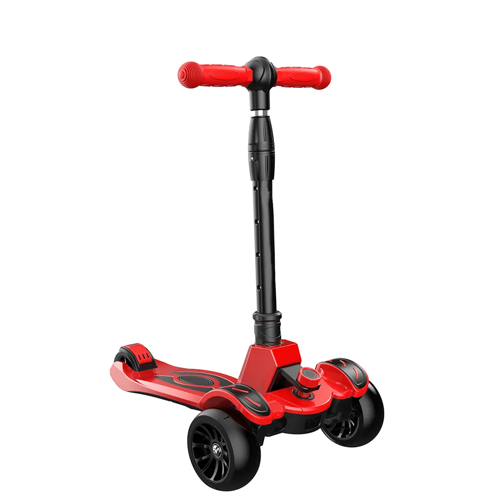 Trẻ Em Xe Tay Ga 3 PU Bánh Xe Với Ánh Sáng LED Trẻ Em Kick Scooter