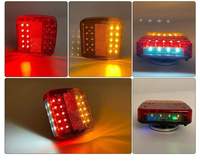 Feux arrière LED rechargeables 12V, magnétiques, sans fil, étanches, pour camping-car, camion, remorque, kit d'avertissement de sécurité pour camion