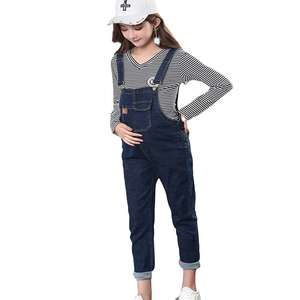 Mujeres <span class=keywords><strong>embarazadas</strong></span> Tallas grandes Ropa de maternidad Denim Jeans Mono Suspender Pantalones Pantalón Ropa Vientre <span class=keywords><strong>Cobertura</strong></span> Cómodo - Product Image 1