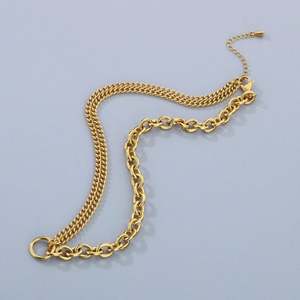 Cadena Delicada Ajustable de Titanio 316L, Acero Inoxidable, Chapada en Oro PVD de 14k/18k, para Hombre y Mujer - Product Image 3