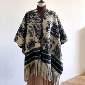 2023 Designer De Luxo Xaile Envoltório Mulheres Inverno Cachecol Clássicos Lã Xadrez Lenços Moda Senhoras Xaile Camisola Oversize Outdoor