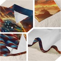 Chemise Hawaïenne Homme Col V Manches Courtes à Motifs 3D Crânes Drapeau Américain Perlés 100% Polyester pour Vacances Tropicales