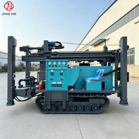 Foreuse de puits d'eau portable diesel sur chenilles Jinghe JHS-200, profondeur 200 m, diamètre 140-254 mm, composants essentiels, utilisation facile
