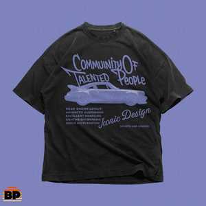 Community Of Talented People Car Graphic Tee Oversized Unisex Streetwear Vintage Aesthetic - Product Image 1