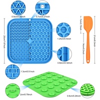 Tapis à lécher pour chien, tapis à lécher lent pour chat avec ventouses, tapis apaisant pour friandises, jouets de puzzle pour chien, tapis d'entraînement pour l'intelligence des animaux de compagnie