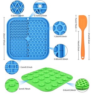 <strong>Dog</strong> Licking Mat Cat Slow <strong>Feeder</strong> Lick Pad with Suction Cups Calming Treat Mat <strong>Dog</strong> <strong>Puzzle</strong> Toys Pet IQ Training Mat - Product Image 2