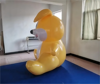 Modèle personnalisé de lapin gonflable en PVC jaune pour les fêtes, événements, promotions, publicité, décoration gonflable en vente