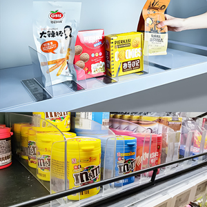 Clear plastic Magnetic Shelf Divider Plastic PET PVC Display <b>Spacer</b> for Closet Pharmacy Retail Shelf - Product Image 4