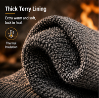 Chaussettes de randonnée thermiques en laine mérinos synthétique, chaussettes épaisses en tissu éponge, chaudes, respirantes, antidérapantes, pour l'extérieur, hiver, unisexe