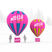 Modèle de montgolfière gonflable accrocheur durable pour les organisateurs d'équipe de marketing de salon commercial d'événements de vacances efficaces pour