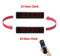 Prix d'usine, vente en gros, minuterie numérique à 7 segments de 2,3 pouces, 6 chiffres, affichage à grands chiffres, chronomètre LED multifonction